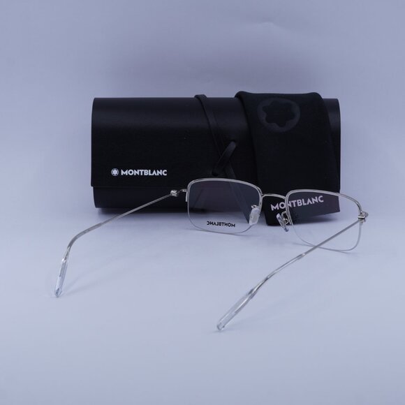 Montblanc MB0084OK 004 Rectangle Eyeglasses 55mm – Dark Ruthenium - Picture 4 of 10